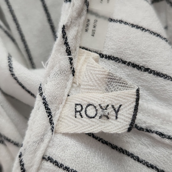 Roxy White Black Stripe Women's Intense Sunrise Stripe Romper medium - Picture 5 of 9